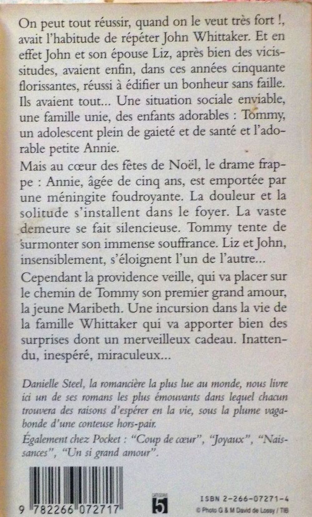 2 Danielle STEEL : LA FOUDRE et LE CADEAU Ed. Pocket Livres et BD