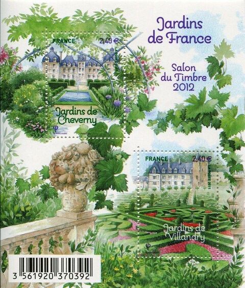 Timbres Jardins de France 2012 F4580-4581 6 La Celle-sur-Morin (77)