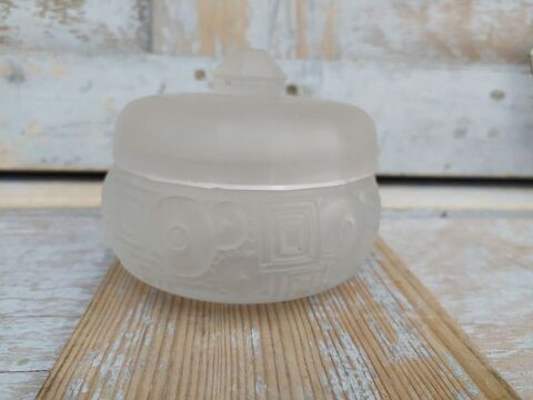 Boite en Verre D�cor G�om�trique Art D�co 1930 30 Loches (37)