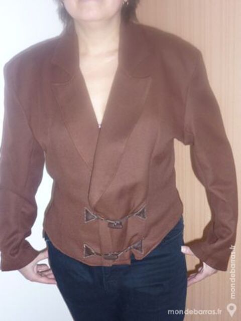 Spencer marron T. 40/42, tissu lainage 4 Paris 3 (75)