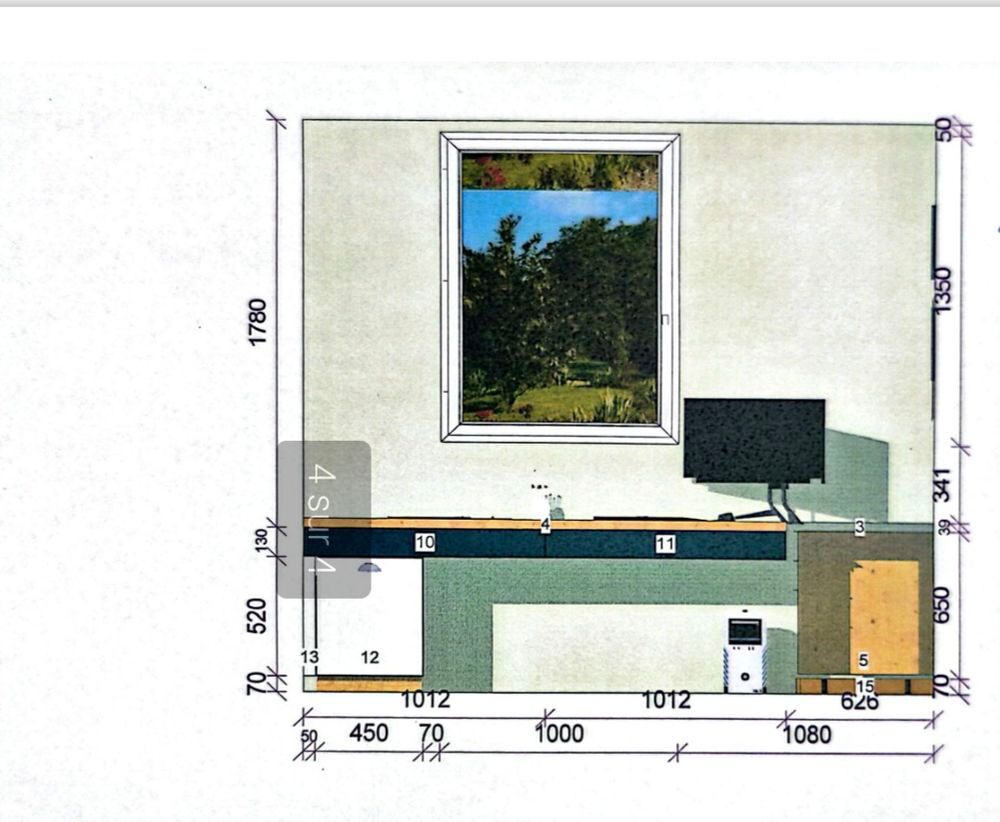 Bureau biblioth&egrave;que Schmidt ARCOS 250 cm ? Sur-mesure ? Exce Meubles