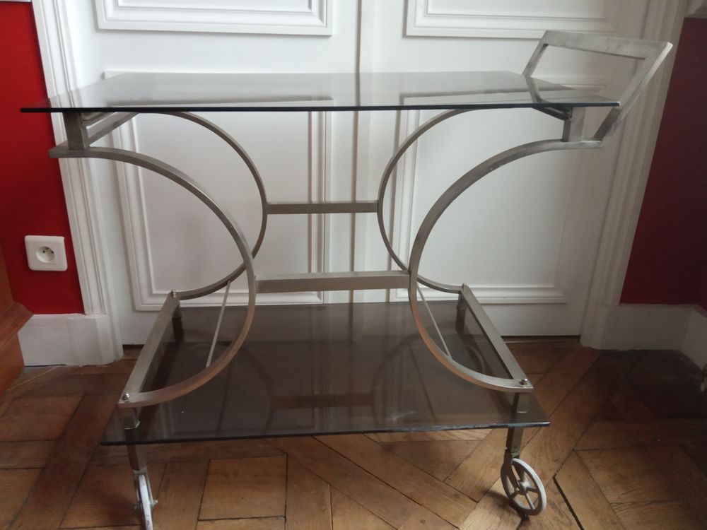 table roulante verre / acier Meubles