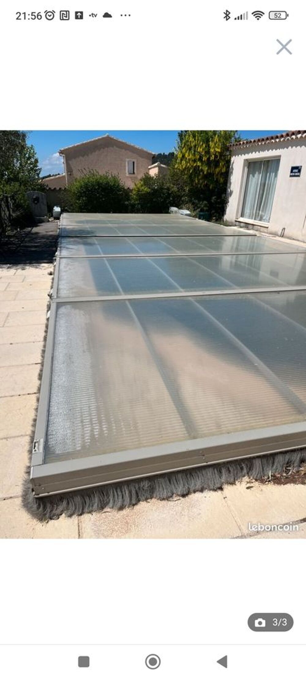 Abri piscine motoris&eacute; plat 5,4 x 11ou 13 m transport possibl Bricolage