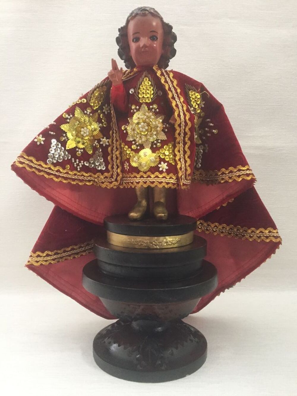 SCULPTURE STATUETTE ENFANT J&Eacute;SUS DE PRAGUE RELIGION ART 