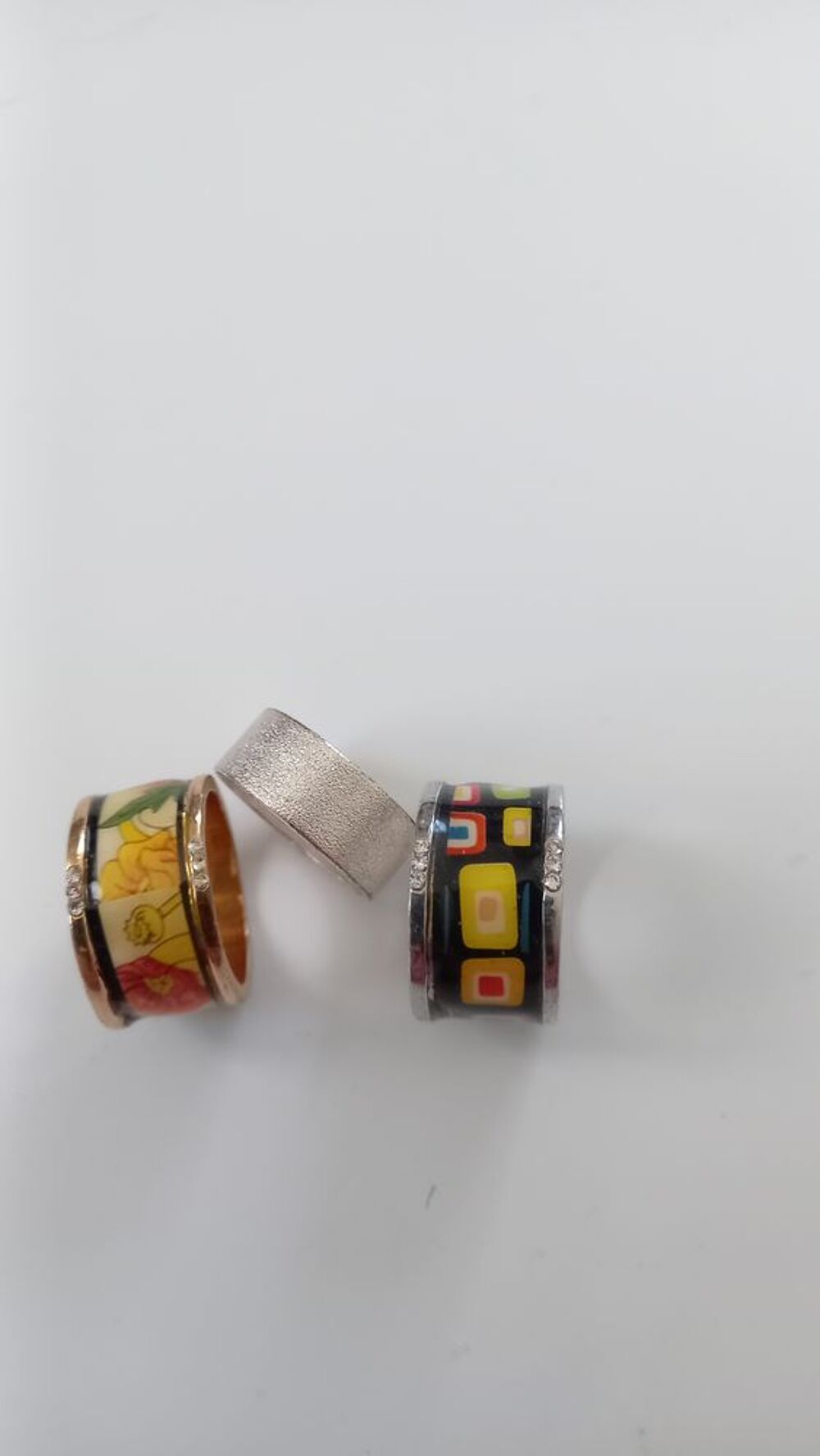 Lot 3 Bagues Neuves Fantaisie, couleur multi, Taille: S Bijoux et montres