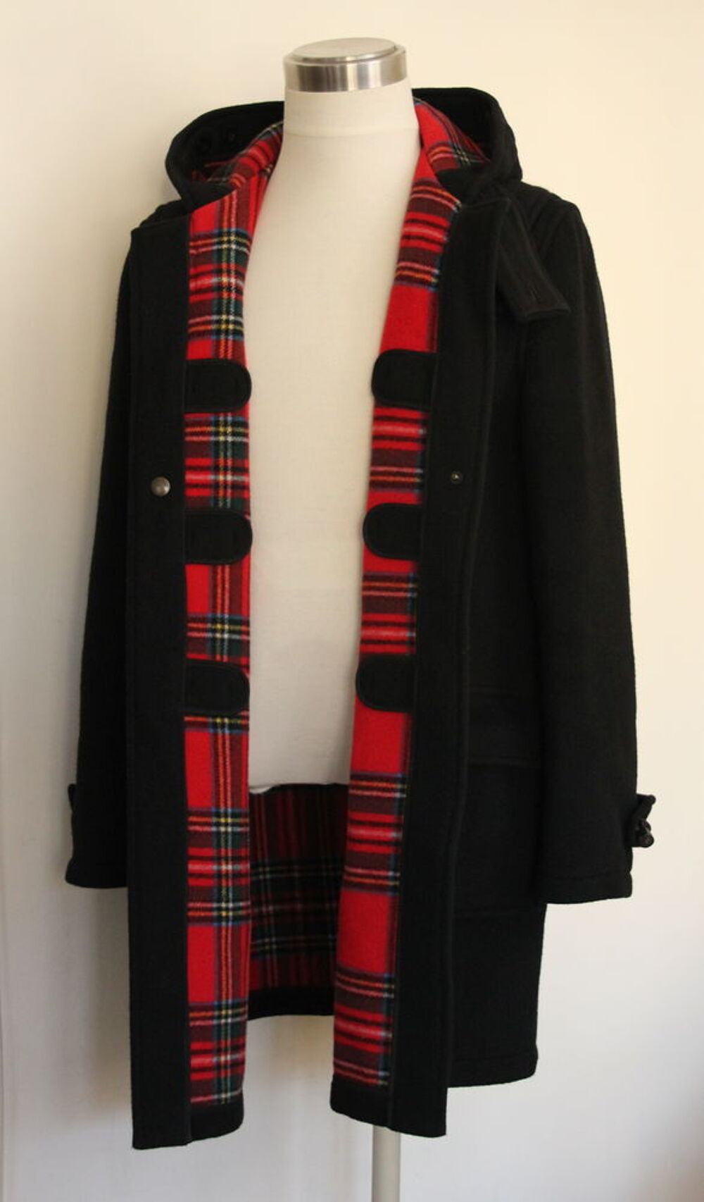 Manteau noir et clan Duffle-coat Stewart Morris GLOVERALL Vêtements