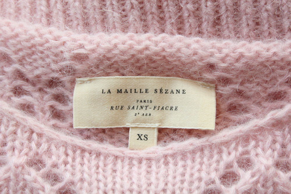 Pull mohair perles et strass rose SEZANE T.S soit 36/38 Fr Vêtements