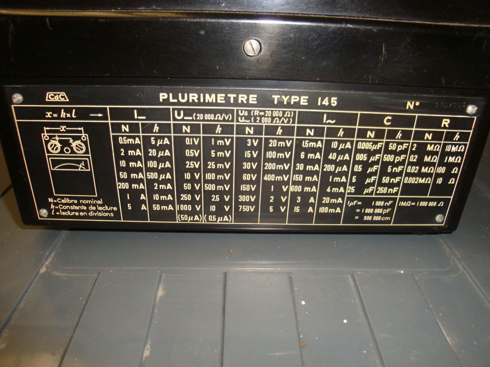 Collection Appareil de mesure Plurim&egrave;tre type 145 ann&eacute;e 1947 