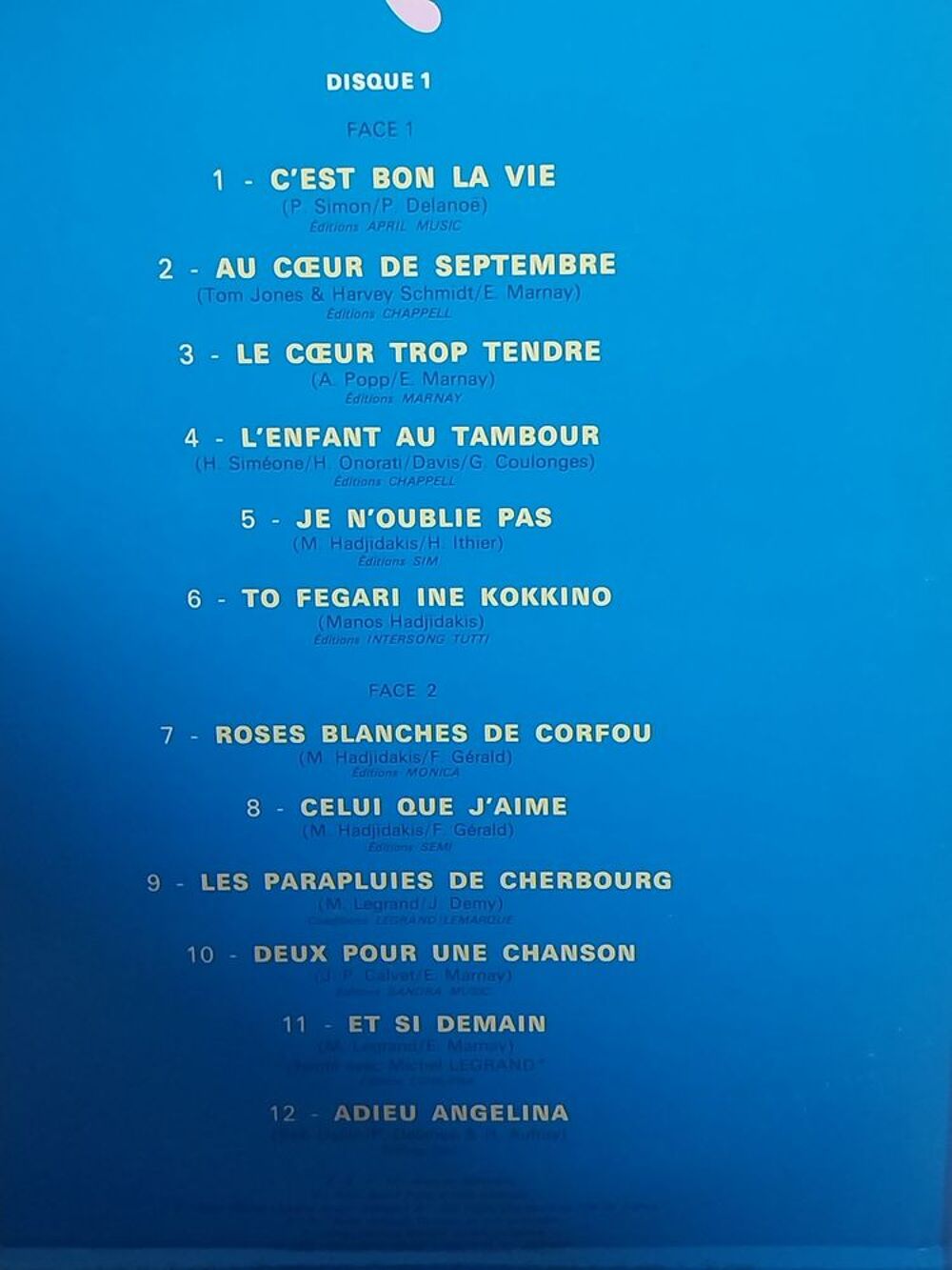 Nana Mouskouri -Grands Succ&eacute;s-C'est Bon La Vie CD et vinyles
