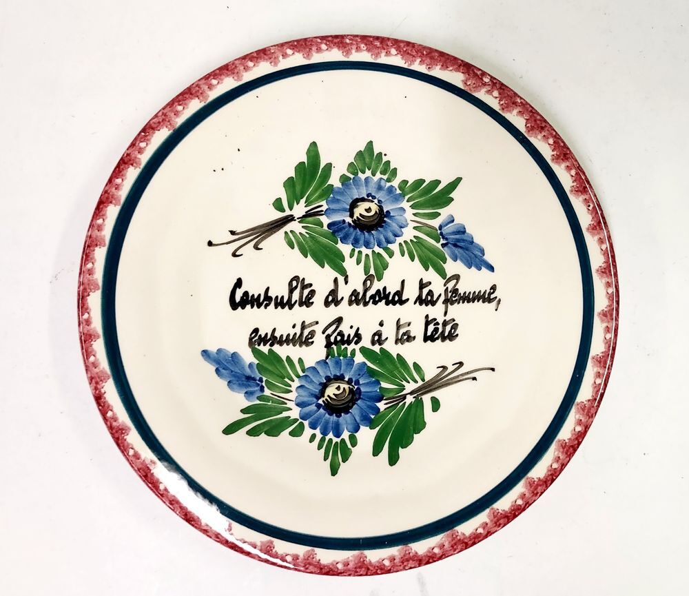 Assiette humoristique Morvan 