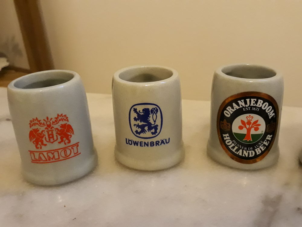 Lot de 6 minis chopes de bi&egrave;re Cuisine