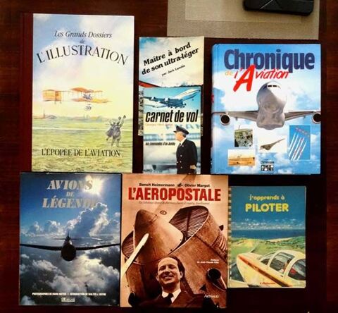 Aviation histoire, apprentissage, lot de 6 livres, TBE 35 Paris 4 (75)
