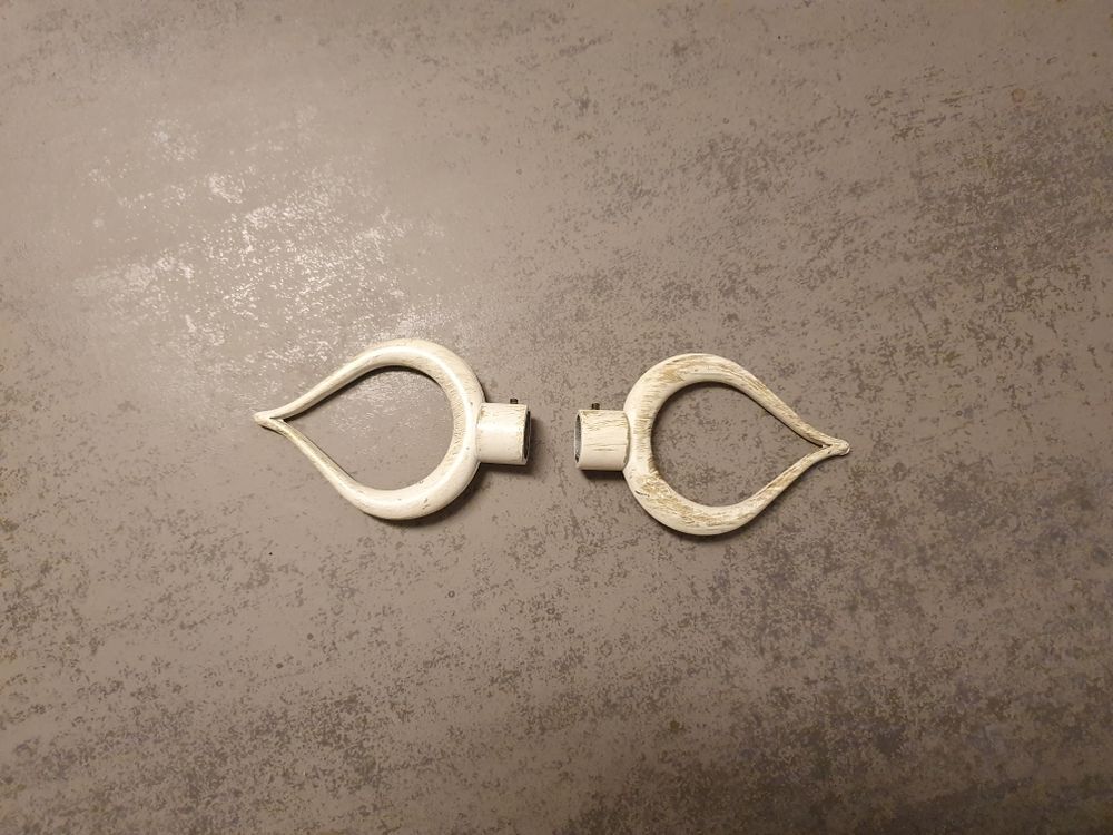 2 embouts vintage pour tringle &agrave; rideaux Décoration