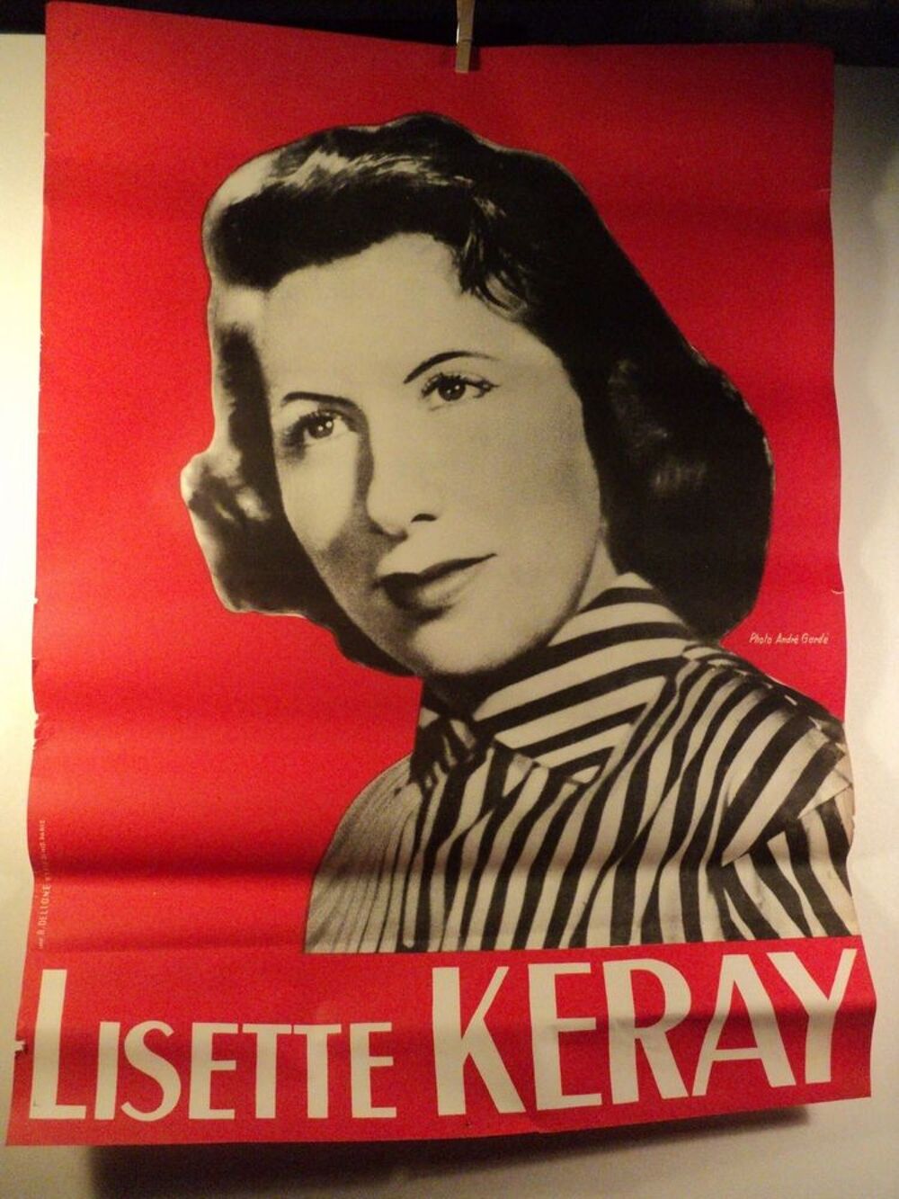 Ancienne Affiche Lisette Keray Musique 1950-1960
