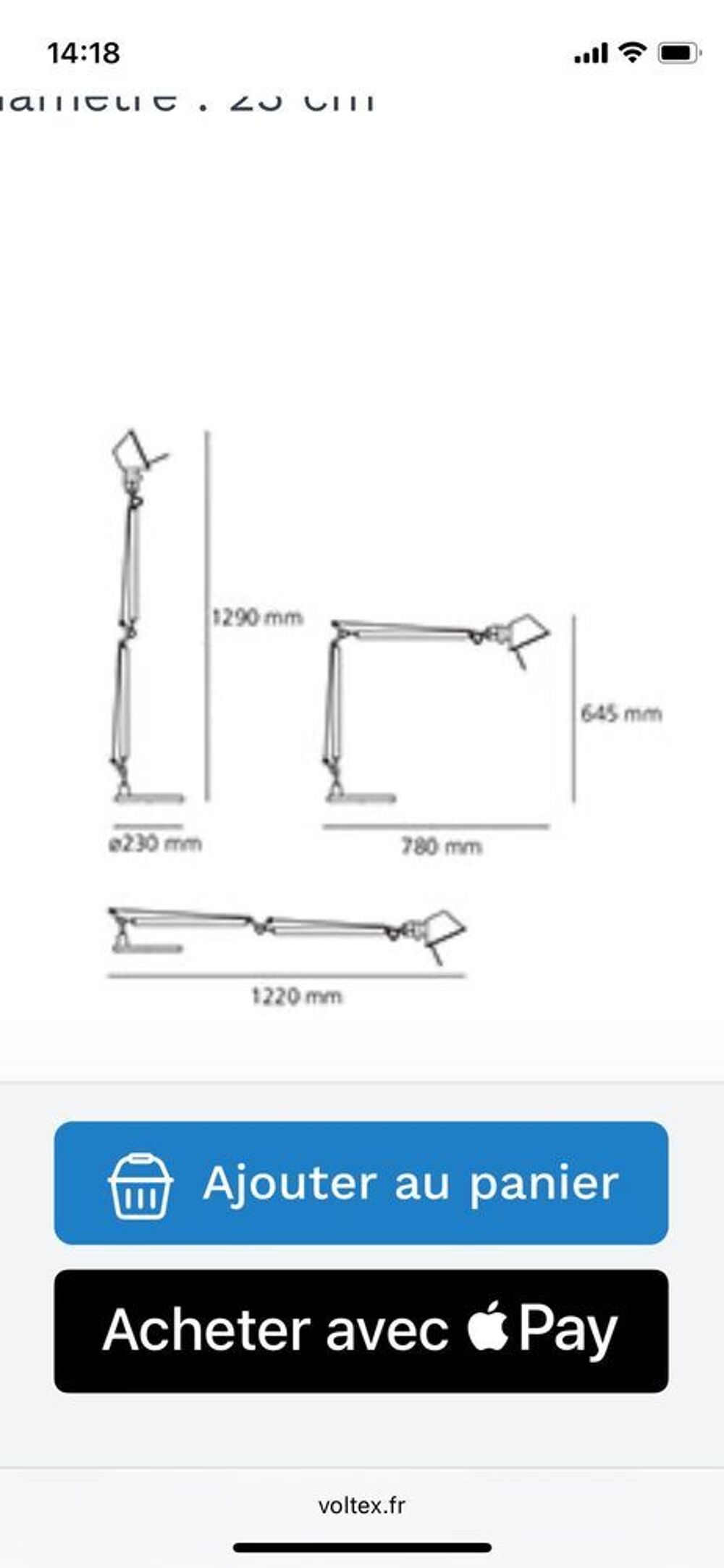 Lampe Artemide Tolomeo Décoration