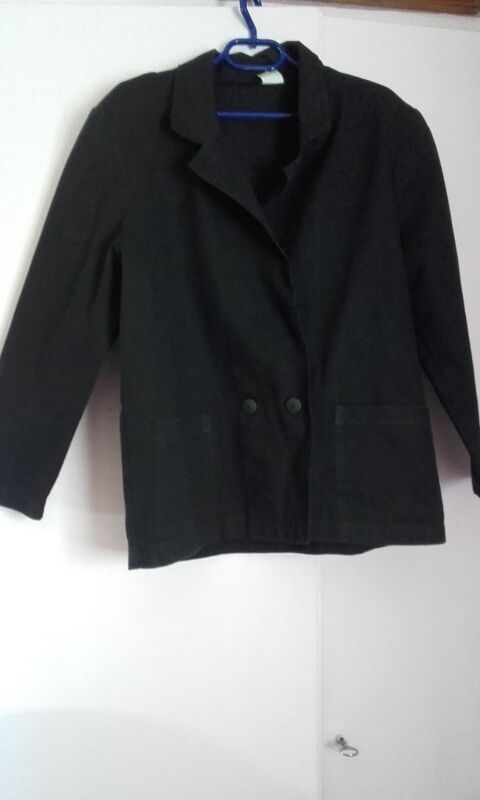 Veste noir manches longues 4 tampes (91)