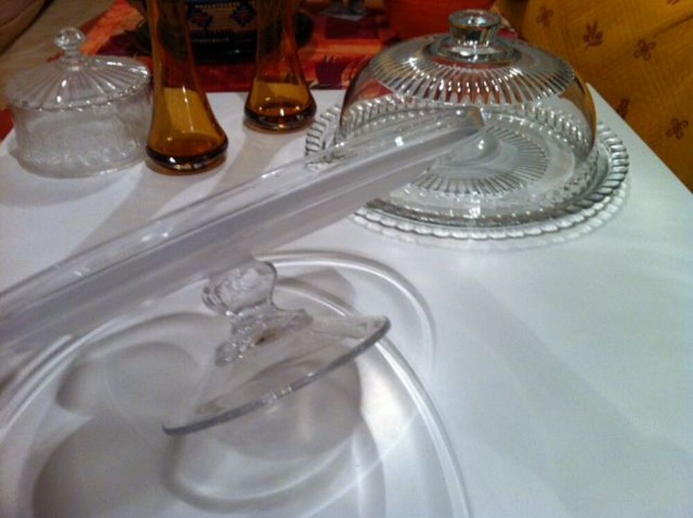 Grand Plateau en verre sur pied Cuisine