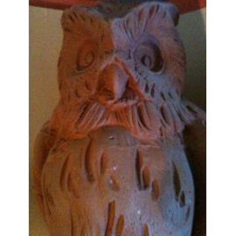 Statuette terre cuite Chouette Gr�ce 50 Bosc-le-Hard (76)