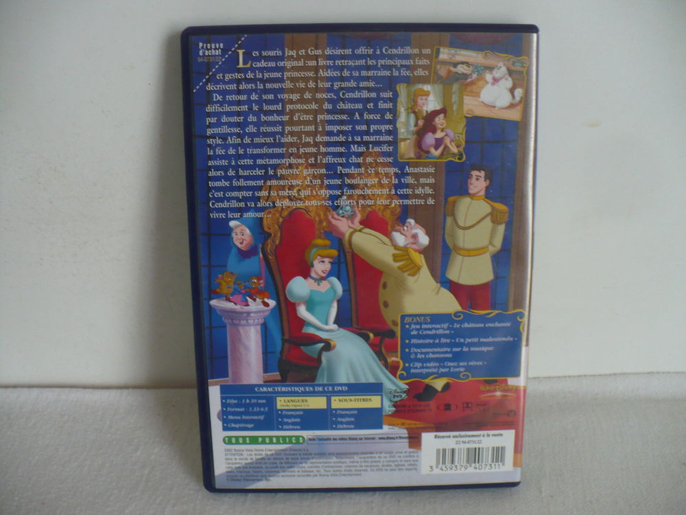 **A178 	
Cendrillon 2			 DVD et blu-ray