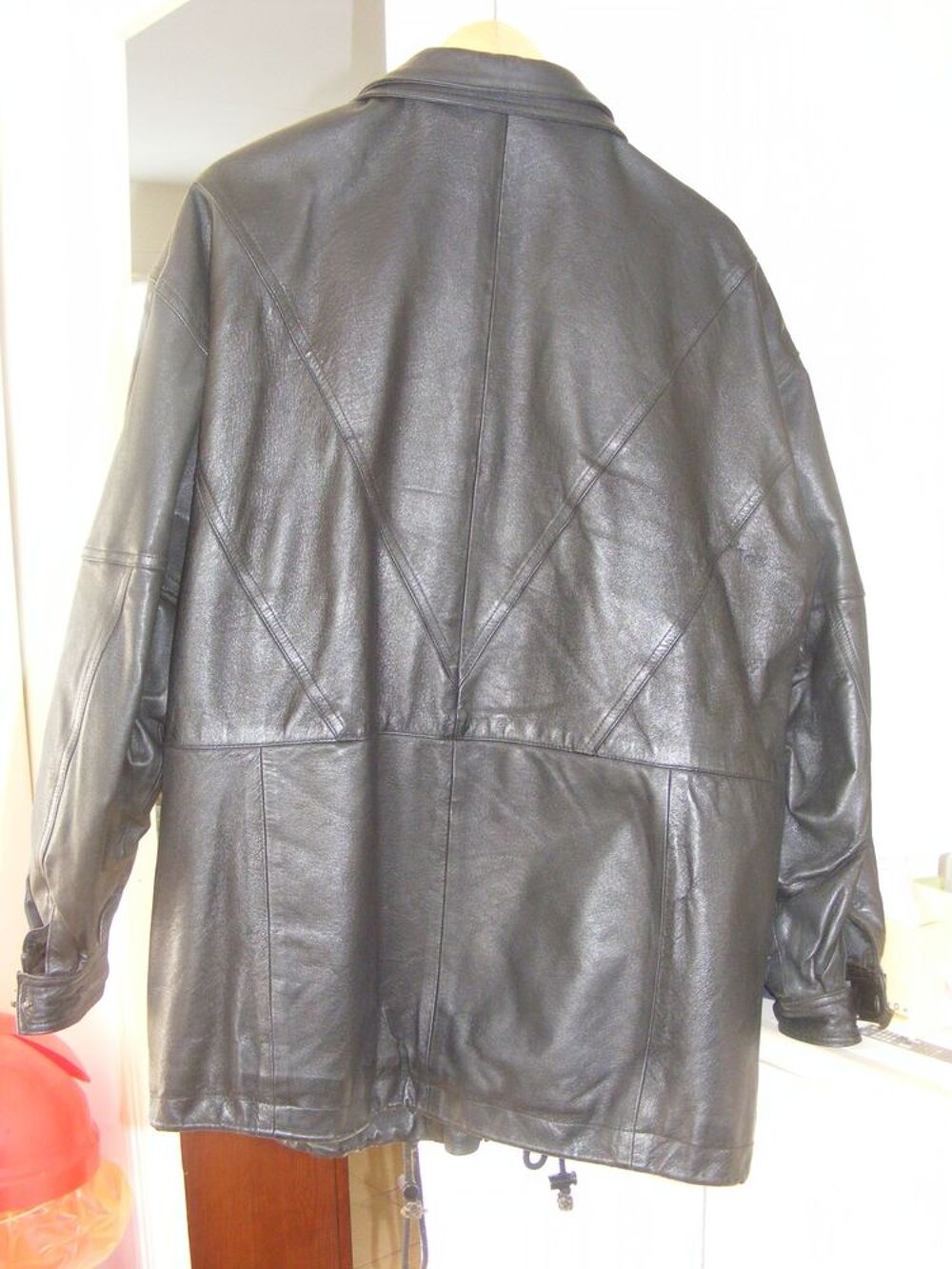 Veste cuir noir Homme Vêtements