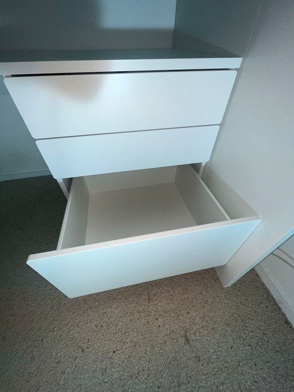 SM&agrave; "STAD Lit mezzanine, avec bureau blanc avec 4 tiroirs, 90x200cm longueur bureau 148 cm IKEA plus matelas Meubles