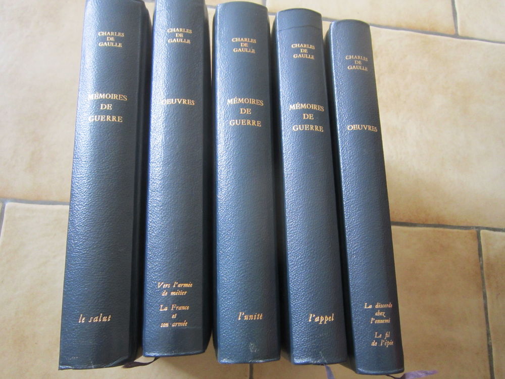 Cinq volumes M&eacute;moires de guerre G&eacute;n&eacute;ral De Gaulle Livres et BD
