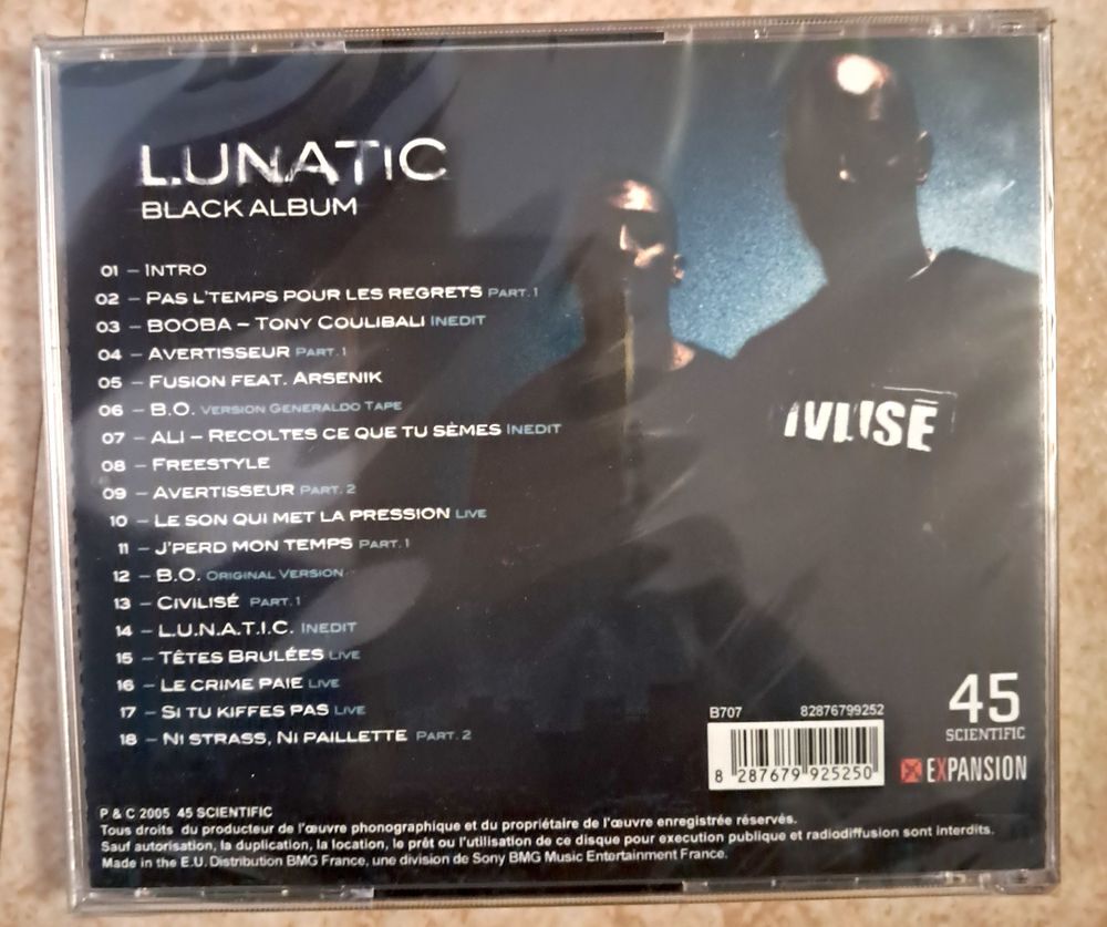 Lunatic - Black Album - rap fr - neuf et scell&eacute; CD et vinyles