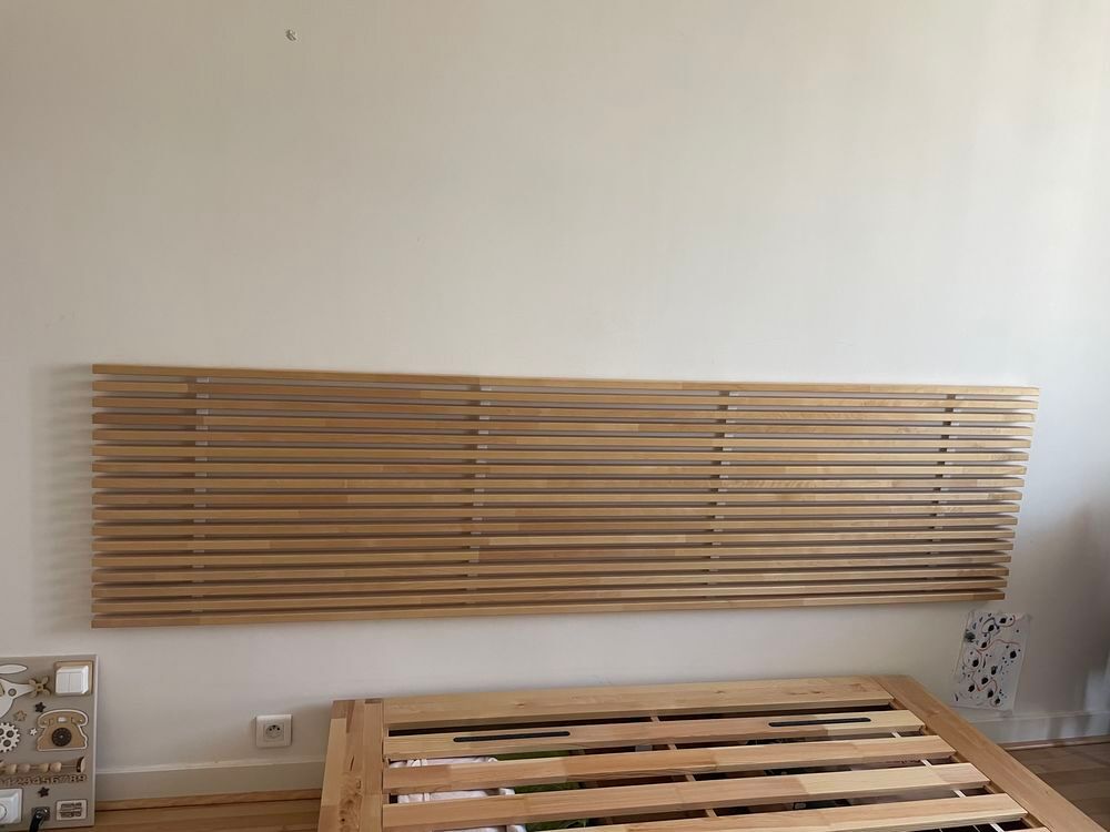 Structure de lit double IKEA Mandal 160x200 et t&ecirc;te de lit Meubles