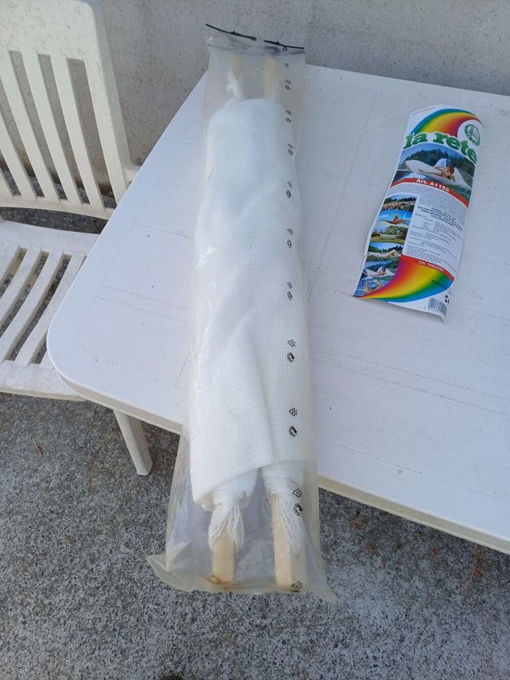 HAMAC TOUT NEUF La Rete coloris blanc 100 x 340 cm Jardin