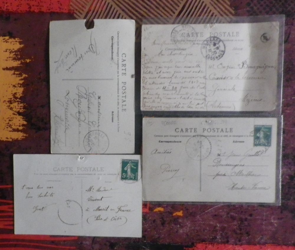 LOT 4 CARTES POSTALES ATTAINVILLE DEBUT ANNEES 1900 