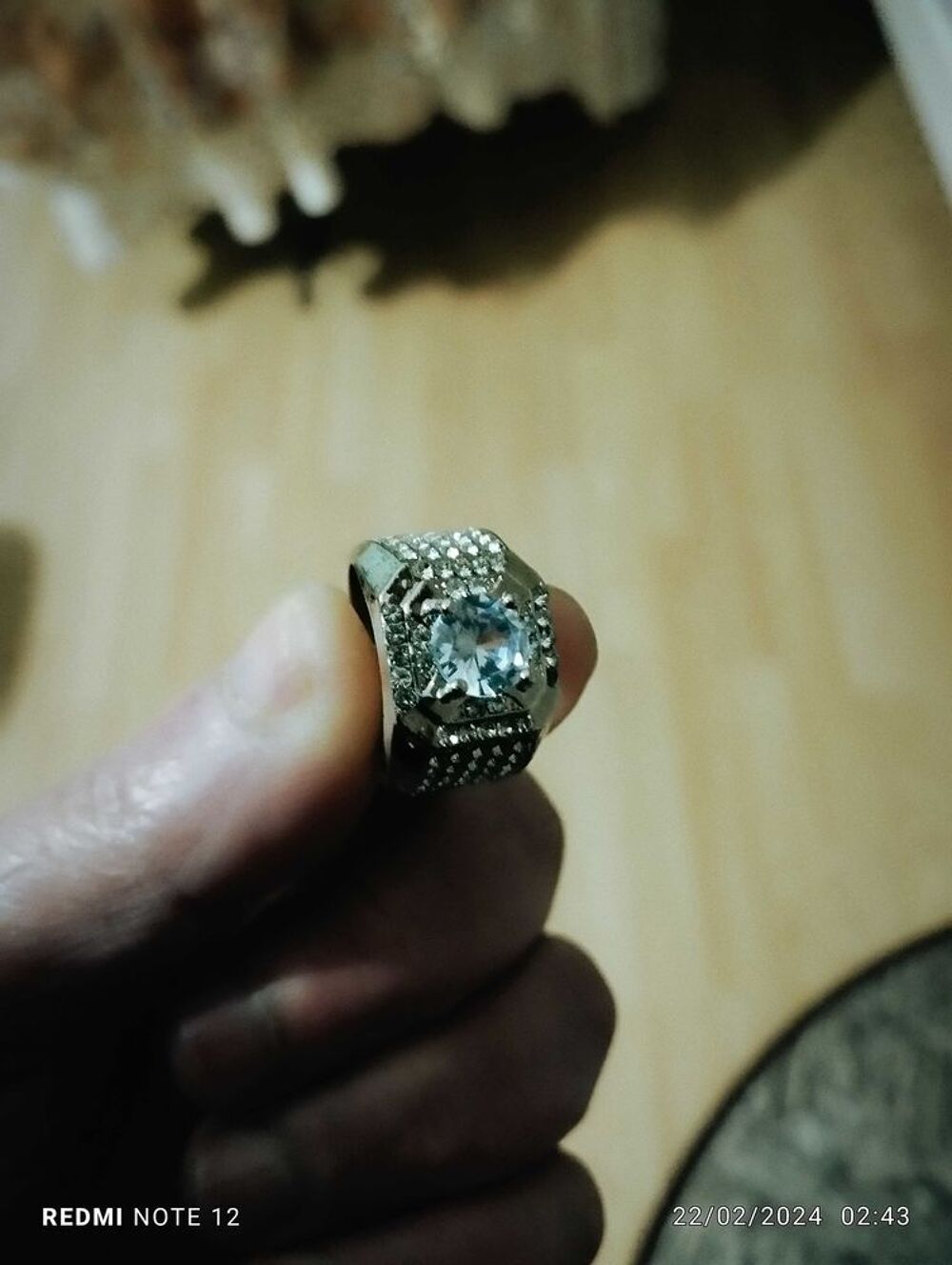 lot de combin&eacute; 3 bague en argent avec diamants zircon... Bijoux et montres