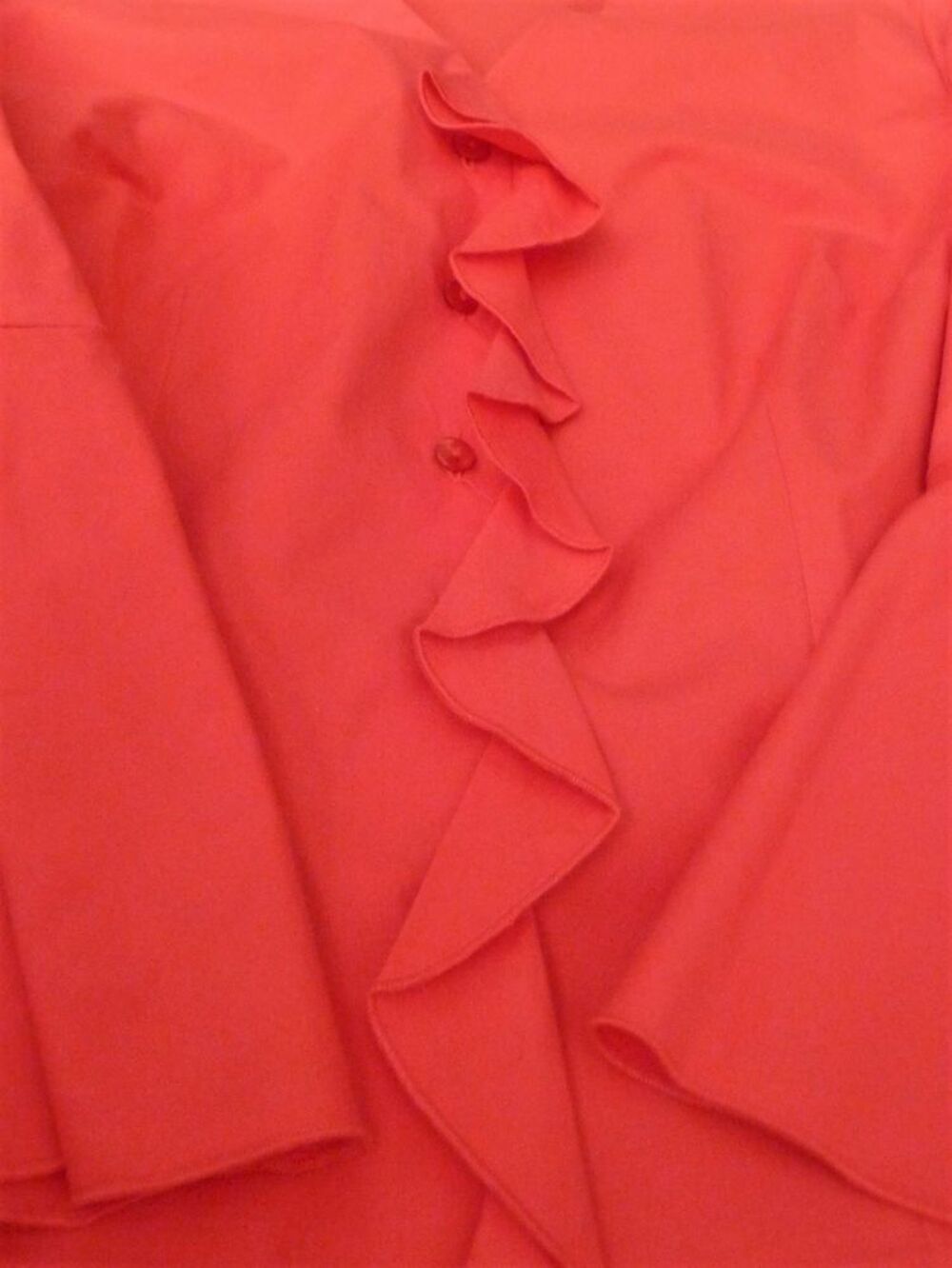 Chemisier/ Top Orange Corail avec ses Manches 3/4- Promod Vêtements