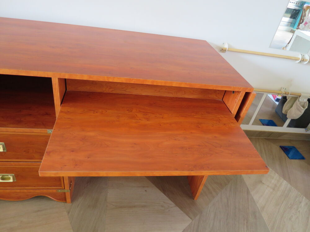 Bureau Gautier-large plateau &agrave; rabats-2 tiroirs Meubles