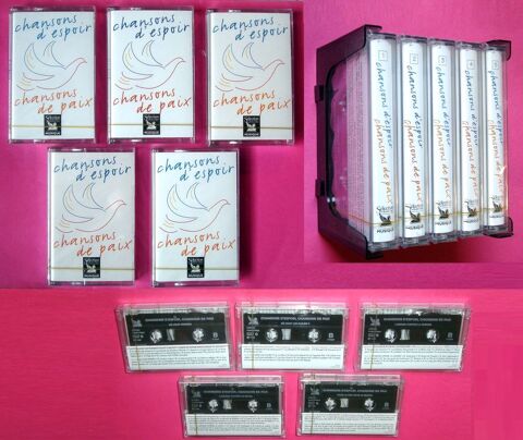 CHANSONS D'ESPOIR ET DE PAIX - COFFRET 5 x K7 AUDIO - NEUF 20 Tourcoing (59)