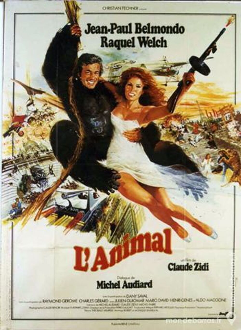 L'ANIMAL JP. BELMONDO V&eacute;ritable Affiche de Cin&eacute;ma 