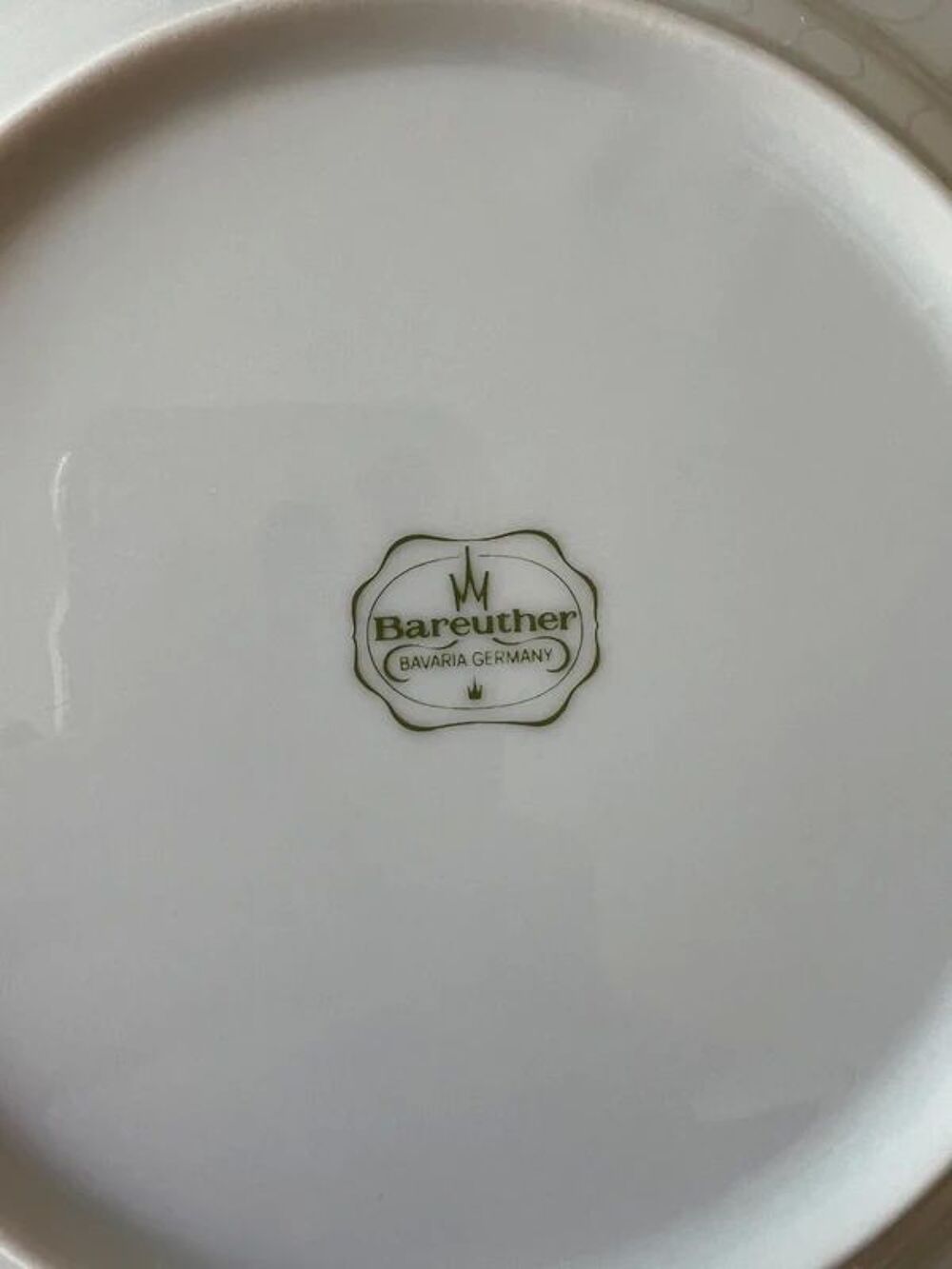 Service 6 assiettes &agrave; dessert Bareuther Bavaria. Porcelaine Décoration