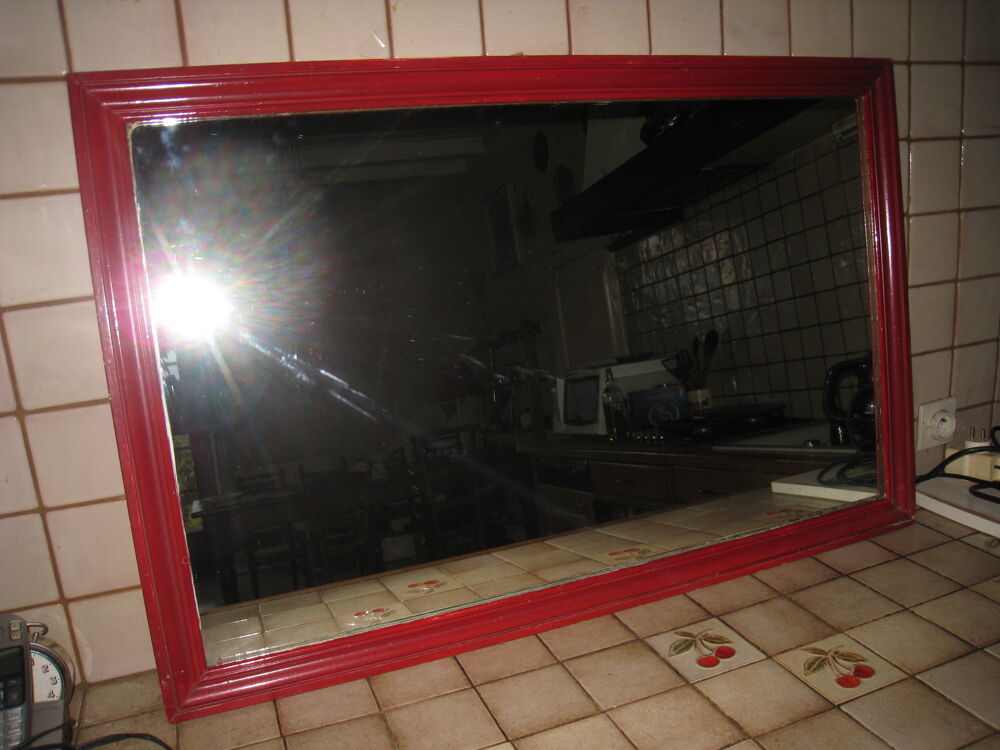 Miroir rectangulaire du XIX &egrave; au mercure Décoration