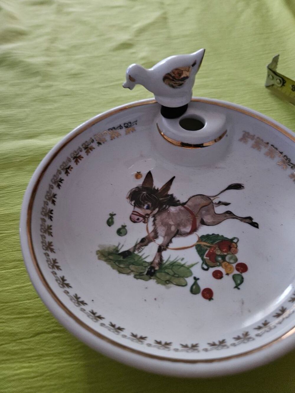 Assieste porcelaine vintage chauffante beb&eacute; 1960 