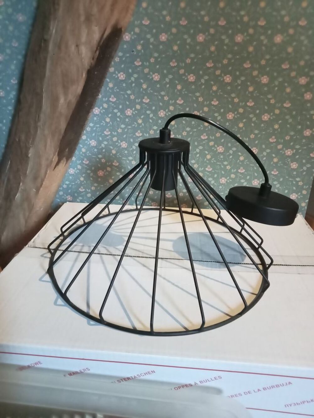 Lampe plafonnier design m&eacute;tal noir Dcoration