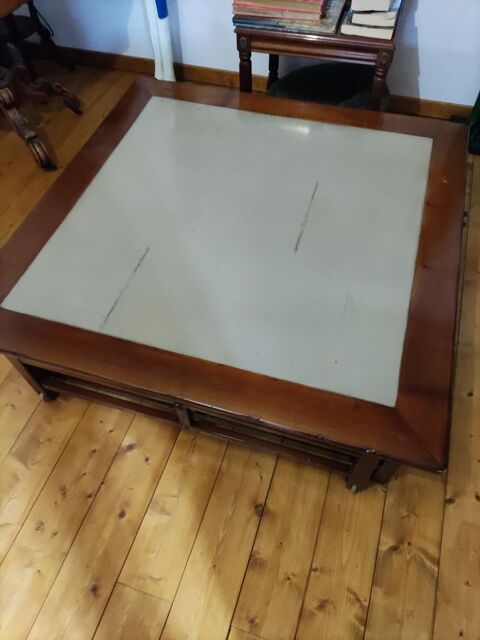 Table de salon carre bois, bi ton & vernis 550 Fouras (17)