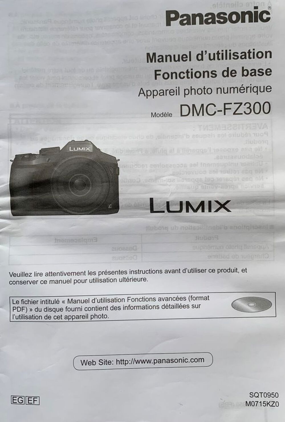 ? Panasonic Lumix FZ300 ? &Eacute;tat NEUF ? Pack complet Photos/Video/TV