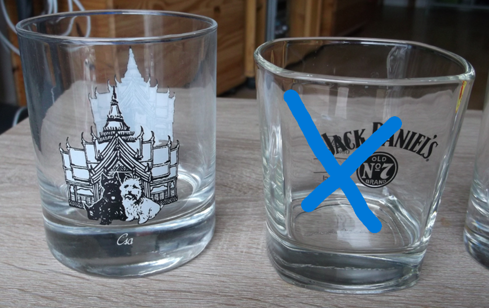 Trois verres &agrave; Whisky Cuisine