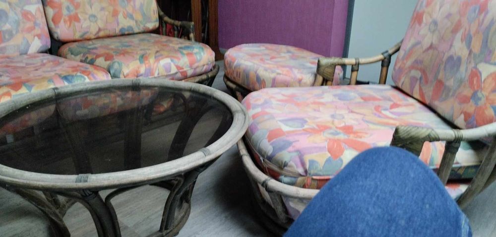 salon en rotin complet Meubles