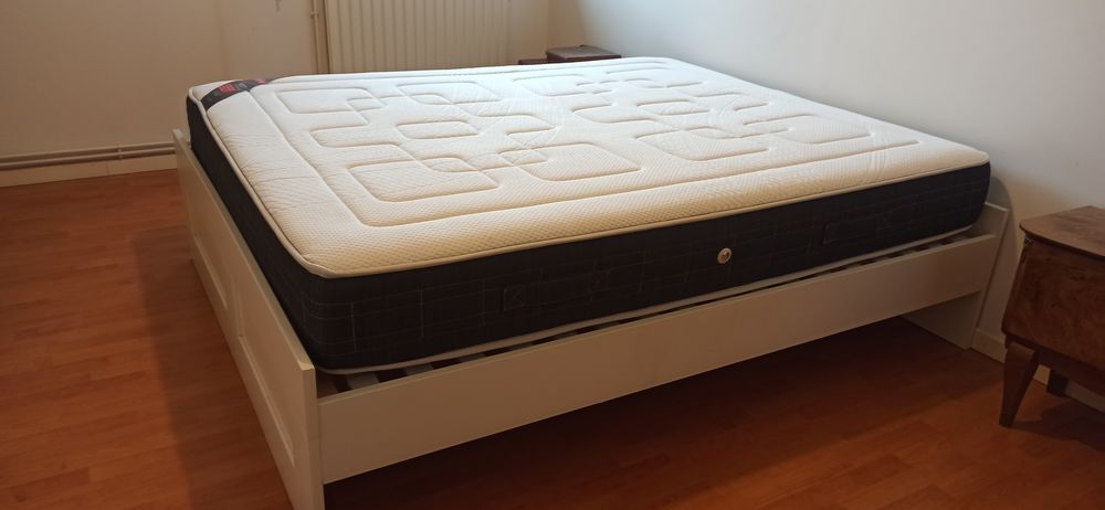 Lit complet 160*200 - Matelas de qualit&eacute; - cadre et sommier Meubles