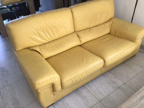 Canap� cuir jaune 0 Ambon (56)