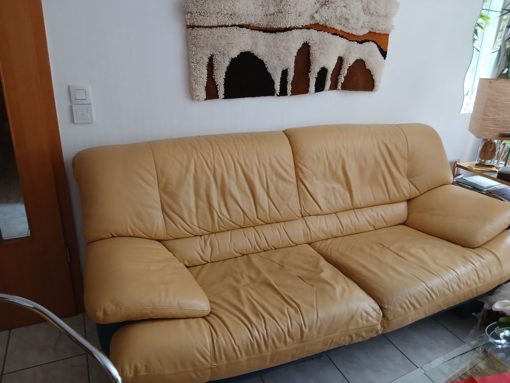 Canap&eacute; en cuir 3 places Meubles