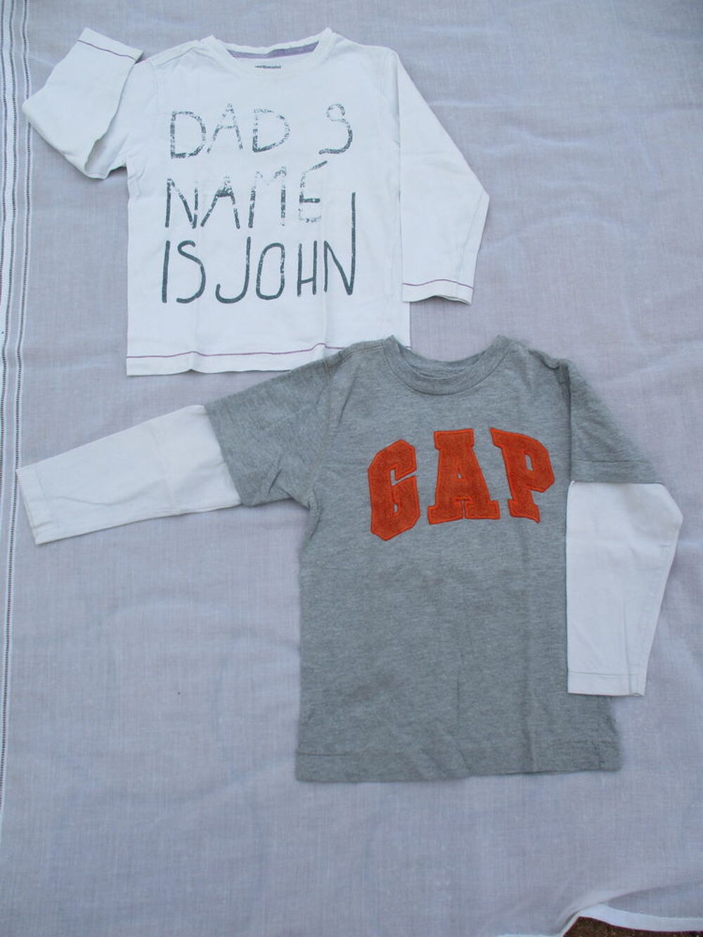 Lot de 2 Tee-shirts, Manches Longues, Gar&ccedil;on 5 Ans Vêtements enfants