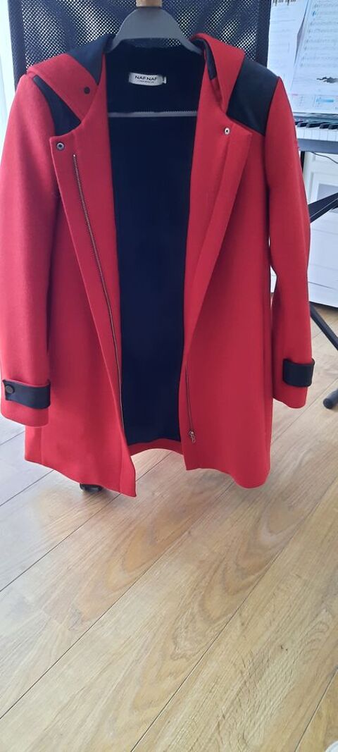 Manteau rouge femme naf naf best sale