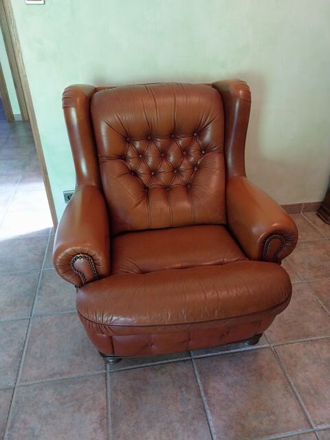 2 fauteuils cuir 49 Anould (88)