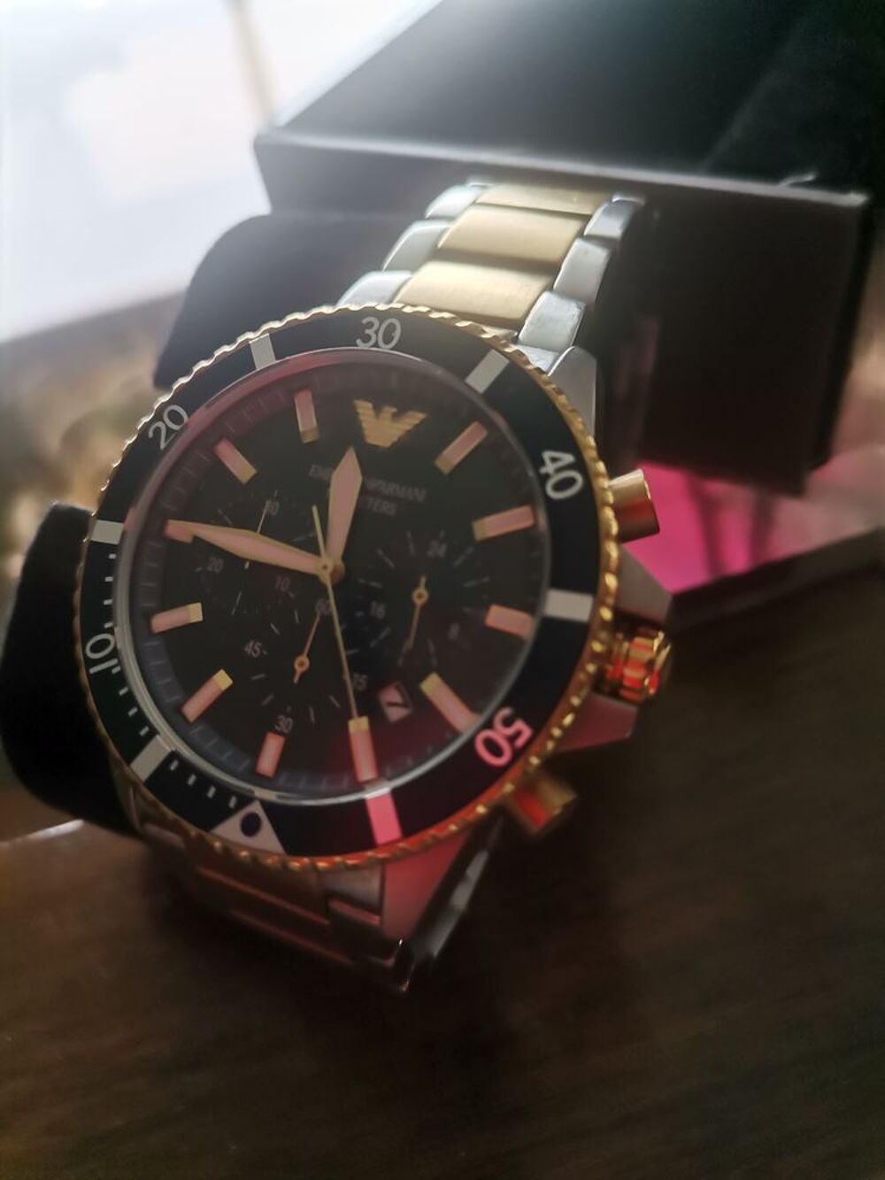 montre homme emporio armani bleu neuf dans sa boite Bijoux et montres